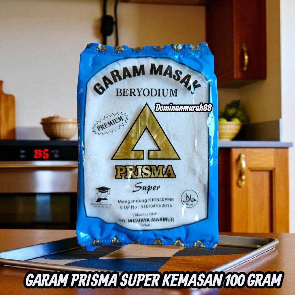 

100 PCS GARAM DAPUR HALUS CAP PRISMA SUPER KEMASAN 100 GRAM / GARAM BERYODIUM / GARAM / GAREM