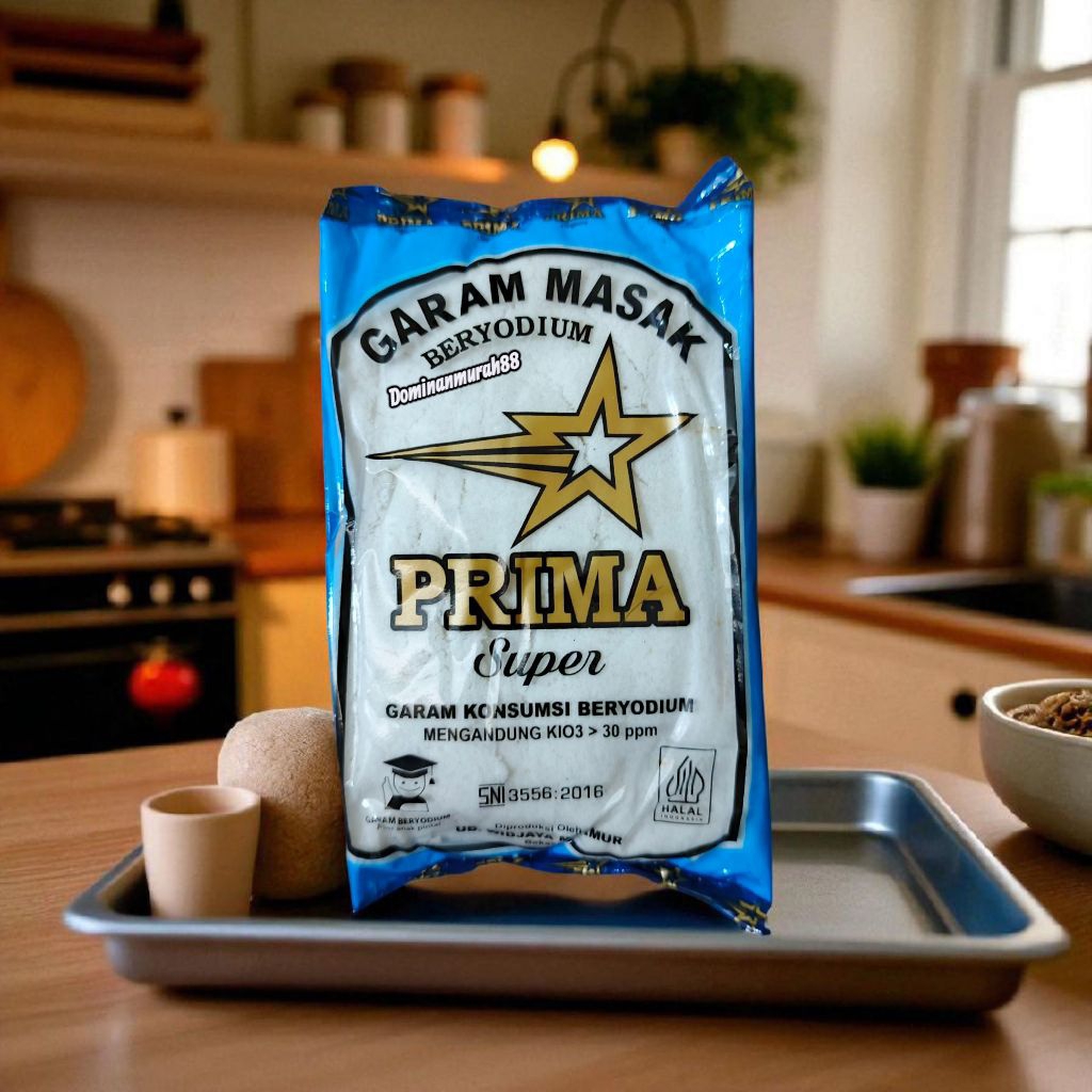 

GARAM DAPUR HALUS CAP PRIMA SUPER KEMASAN 150 GRAM / GARAM BERYODIUM / GAREM / GARAM