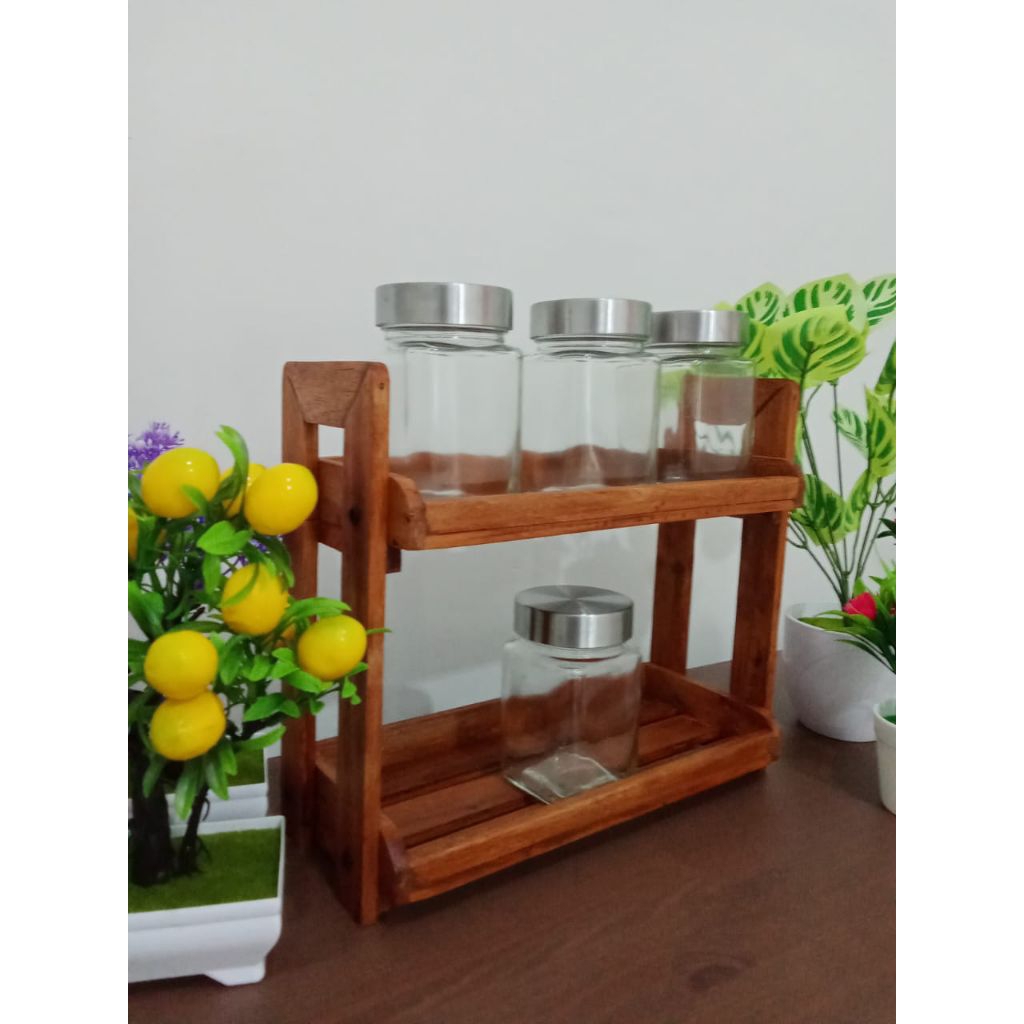 rak bumbu dapur/rak bumbu kayu/rak bumbu minimalis