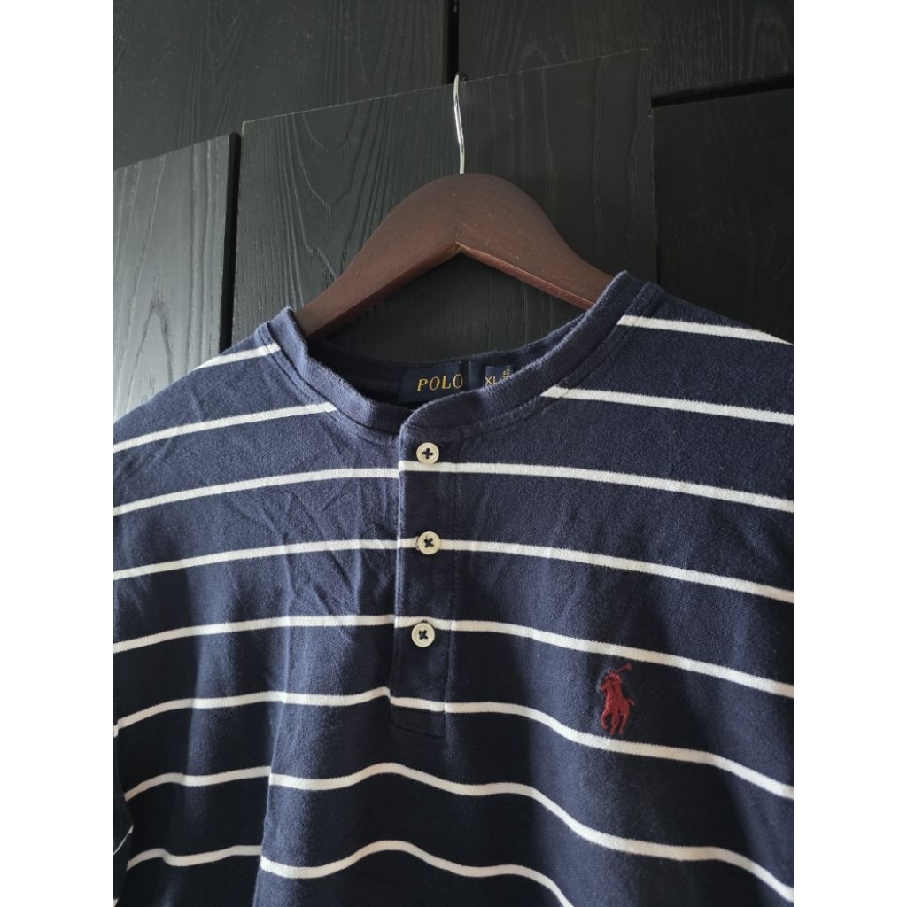 Polo T-Shirt Vintage Dark Blue. Wash Effect. 100% original. size xl. baju kaos pria warna biru ukura