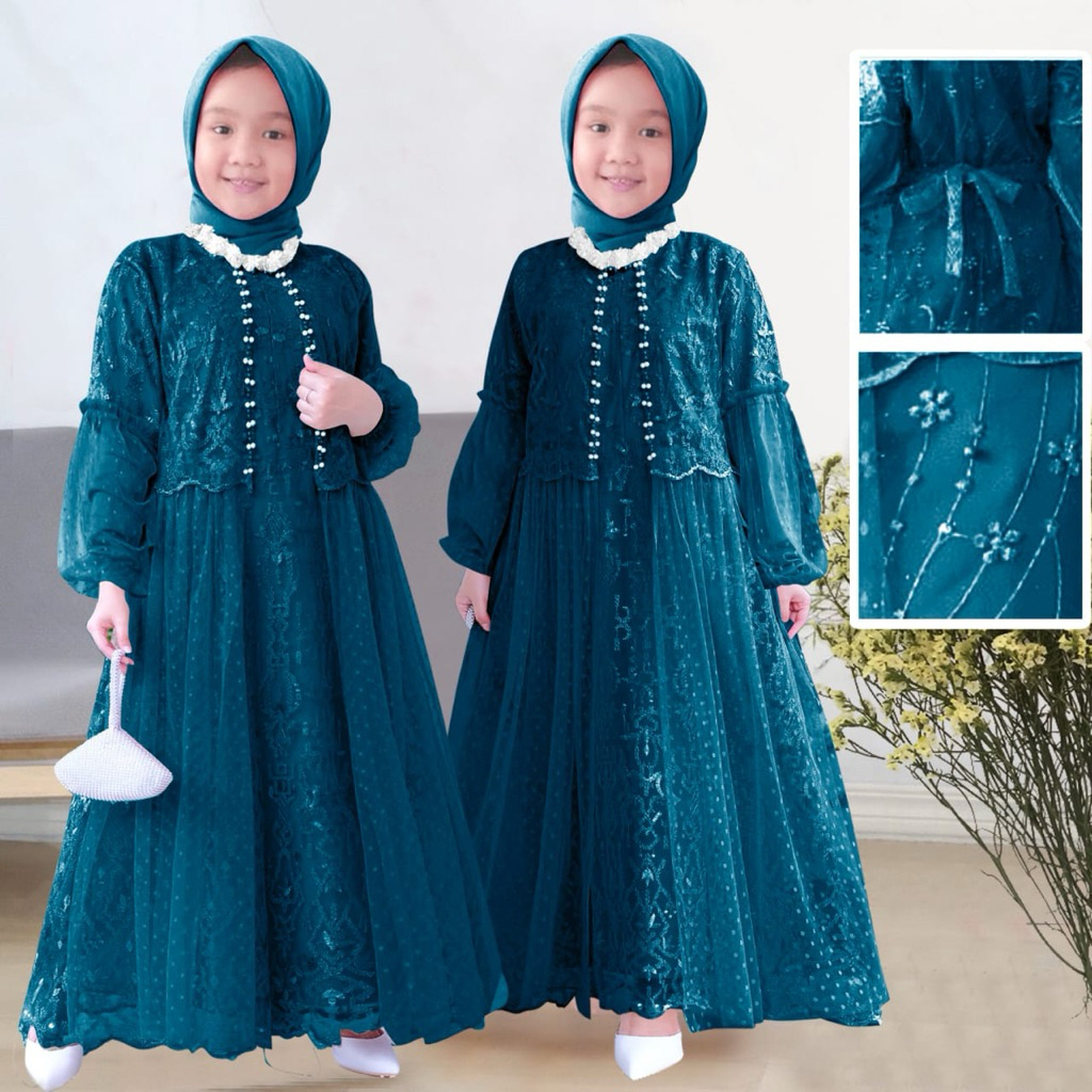 Gamis Anak Perempuan Desain Elegan Fashion Terjamin Gaun Viral Gamis Anak Cewek Premium Simple Femin