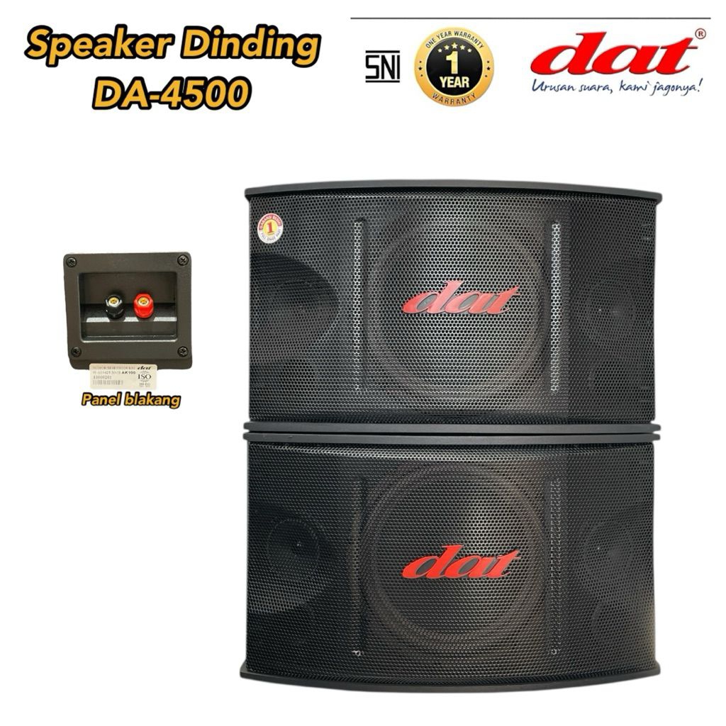 Speaker DAT DA-4500 Speaker Dinding 10inch'X2 Speaker Pasif  tweeter