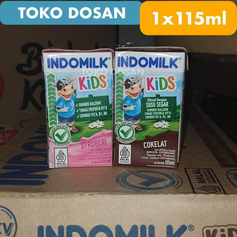 

Indomilk Kids Stroberi/Strawberry & Cokelat 115ml EXP 2026 [Tanpa min pembelian]