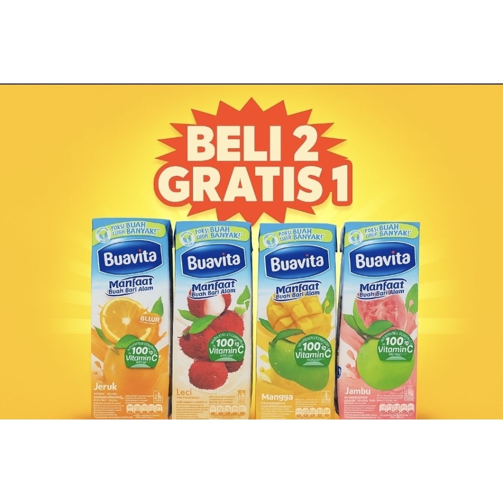 

PROMO!!! Buavita 250ml Beli 2 Gratis 1