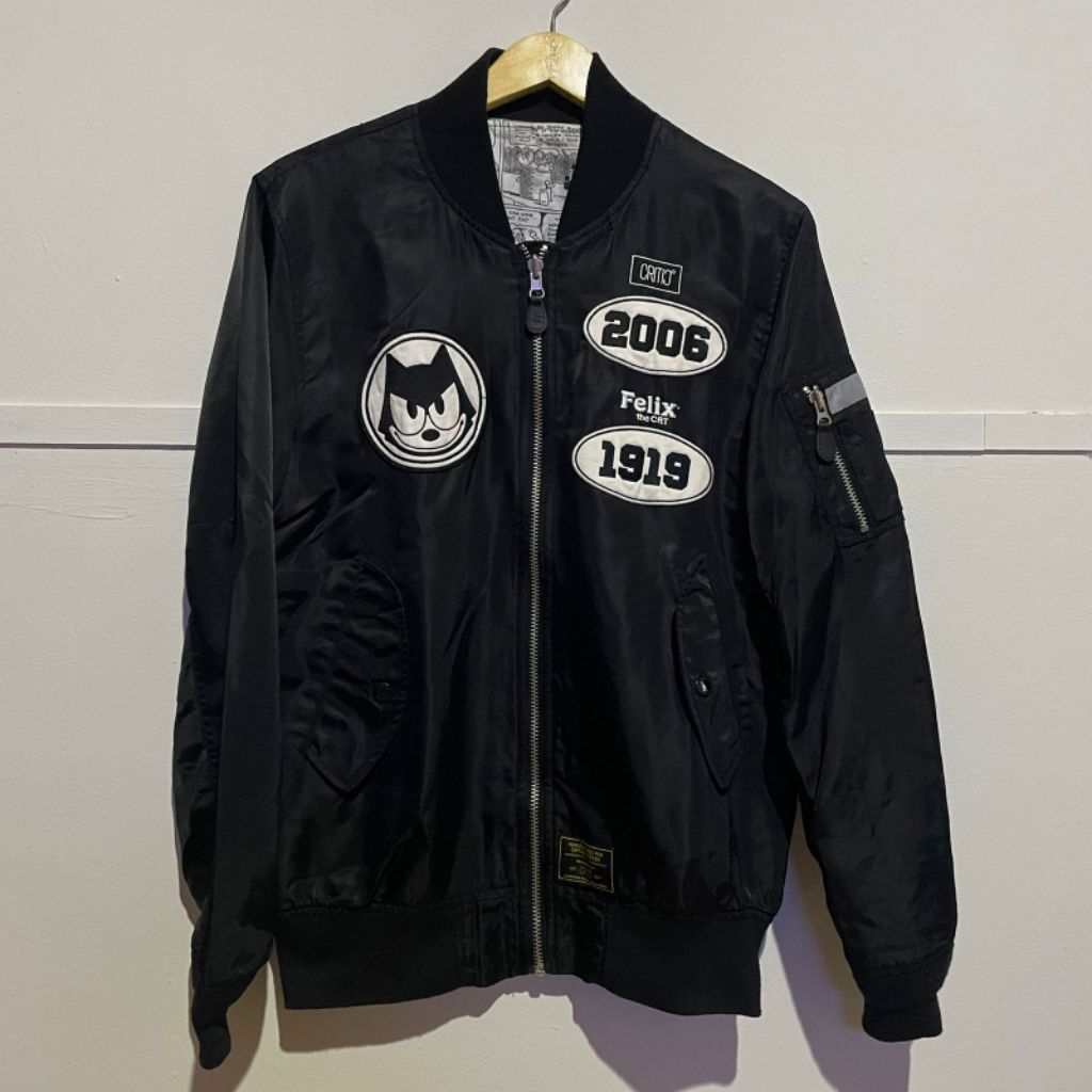 Bomber Vintage Jacket Felix The Cat Reversibel