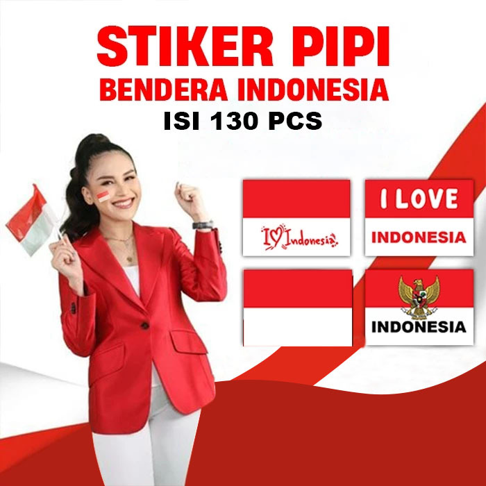 

Sticker Pipi Merah Putih ISI 130PCS | Tempelan Pipi Bendera TERMURAH