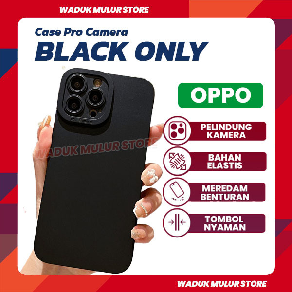 Case Hitam For OPPO A37 2016 SERI LAMA Softcase Warna Soft Full Black Only Polos Doff Blackmatte Cas
