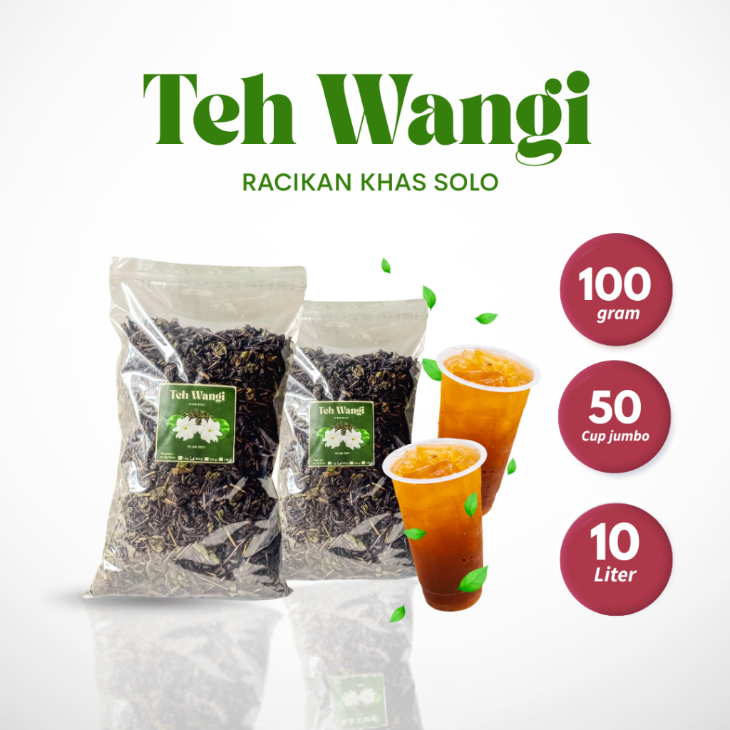 

100 gr TEH WANGI RACIKAN SOLO (Rasa Khas Solo) Untuk Jualan dan Konsumsi Sendiri