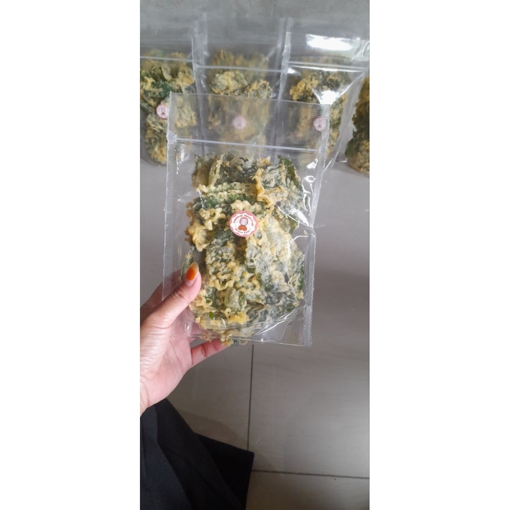 

Peyek Bayam home made