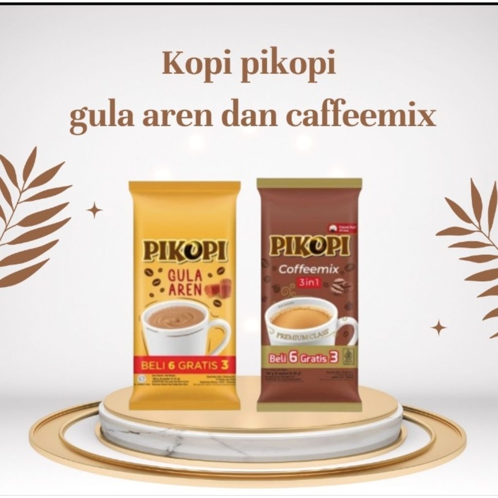 

KOPI PIKOPI gula aren dan caffeemix kopi instan kemasan bag 9pcsx20g
