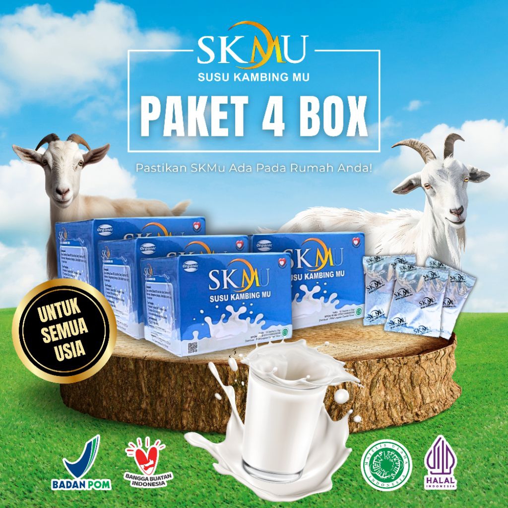 

Susu Kambing Muhammadiyah 4 Box SKMu Bubuk Etawa Organik Original