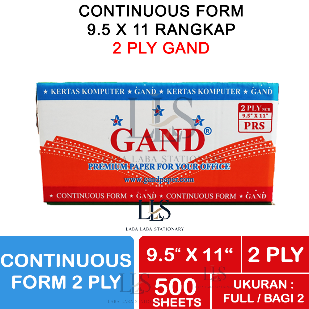 

CONTINUOUS FORM GAND 9.5 X 11 2 PLY NCR FULL BAGI 2 FAKTUR SURAT JALAN KERTAS CONTINOUS FORM RANGKAP 2