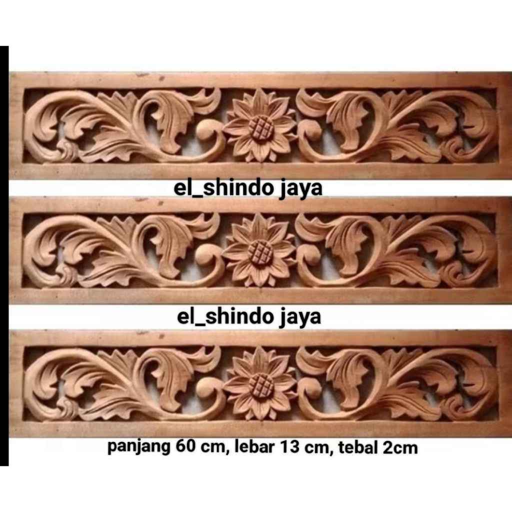 UKIRAN KAYU VARIASI LOSTER DEKORASI DINDING ukuran 60x13x2 cm
