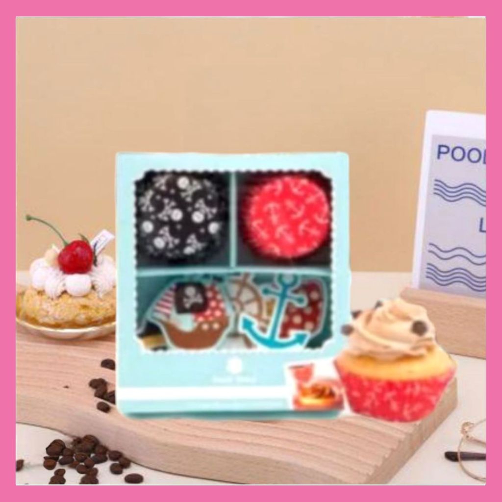 Paper Cup Cupcake Karakter Set Isi 20 Cupcake Case 20 Cake Toppers Multicolor Kertas Alas Cupcake/Mu