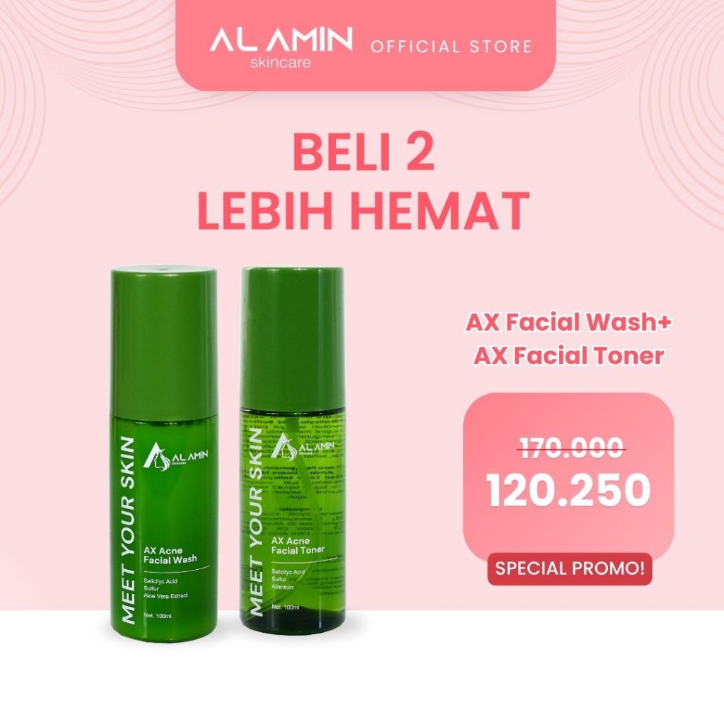 [BUNDLING] AX ACNE FACIAL WASH-TONER AL AMIN SKINCARE