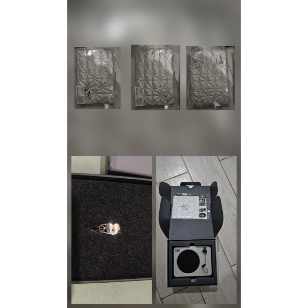 EXO 13th anniversary turntable bluetooth speaker digital pouch laptop history ring cincin only no pc