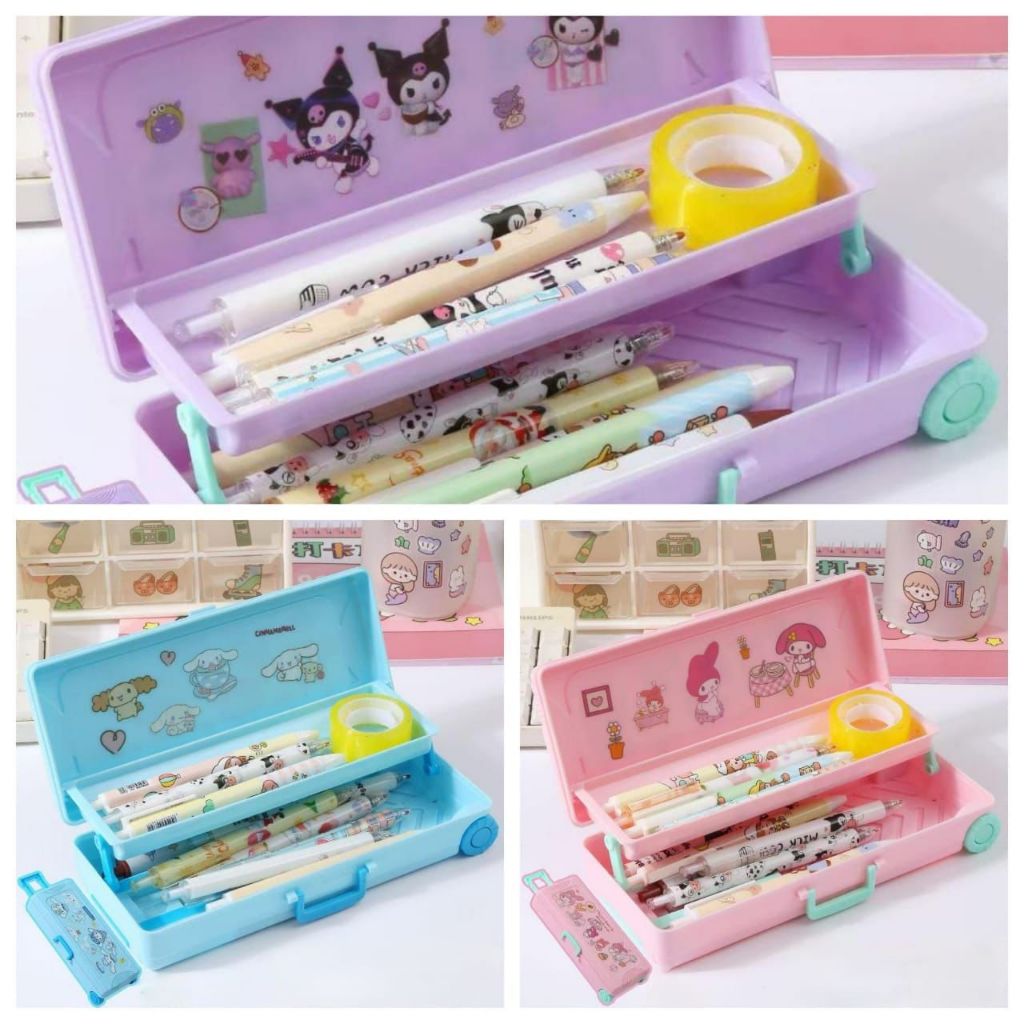 

Kotak Pensil Kuromi Troli Lucu Kotak Alat Tulis Dua Lapis Kuromi Koper Kreativitas Kapasitas Besar