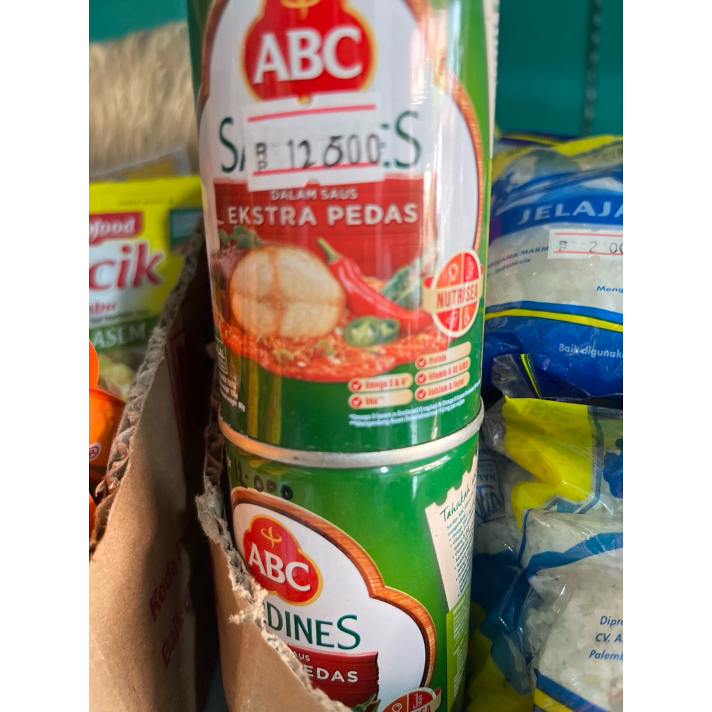 

Abc sardines Extra pedas 155g murah 12 ribuan