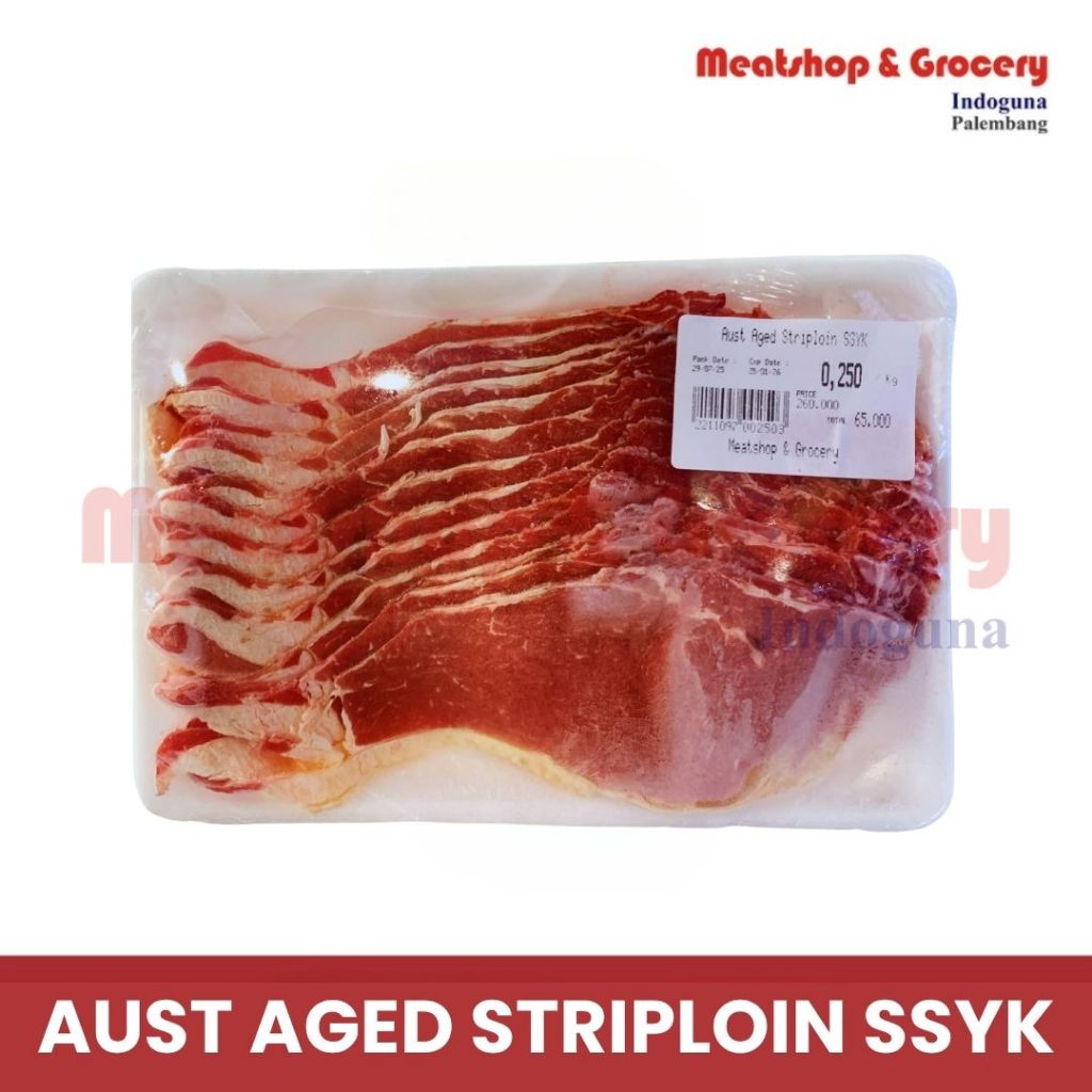 

Aust Aged Striploin SSYK 250 gr | Daging Sapi Slice 250 gr