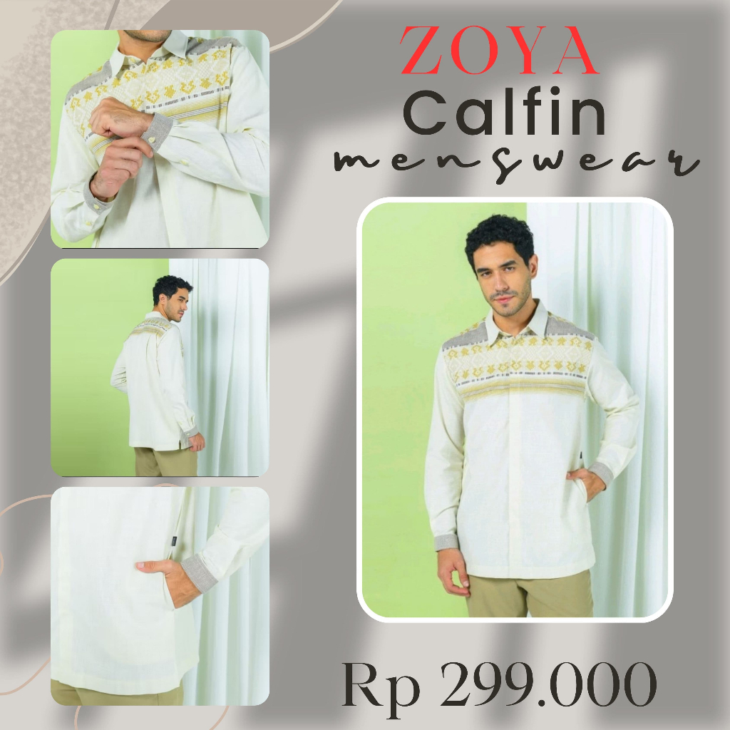 Zoya Calfin Meanswear Koko Dewasa Lengan Panjang Menswear