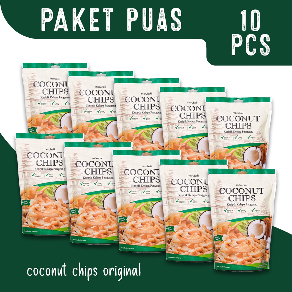 

PAKET PUAS - 10 Bks Coconut Chips Varian Original