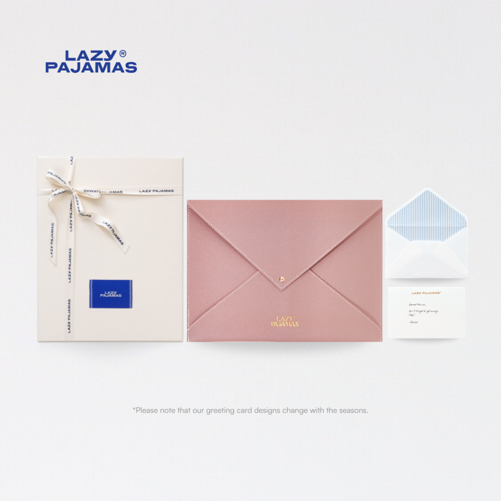 

Lazy Pajamas ADD ON: Gifting Kit | Hard Box / Gift Box | Greeting Card | Leather Pouch