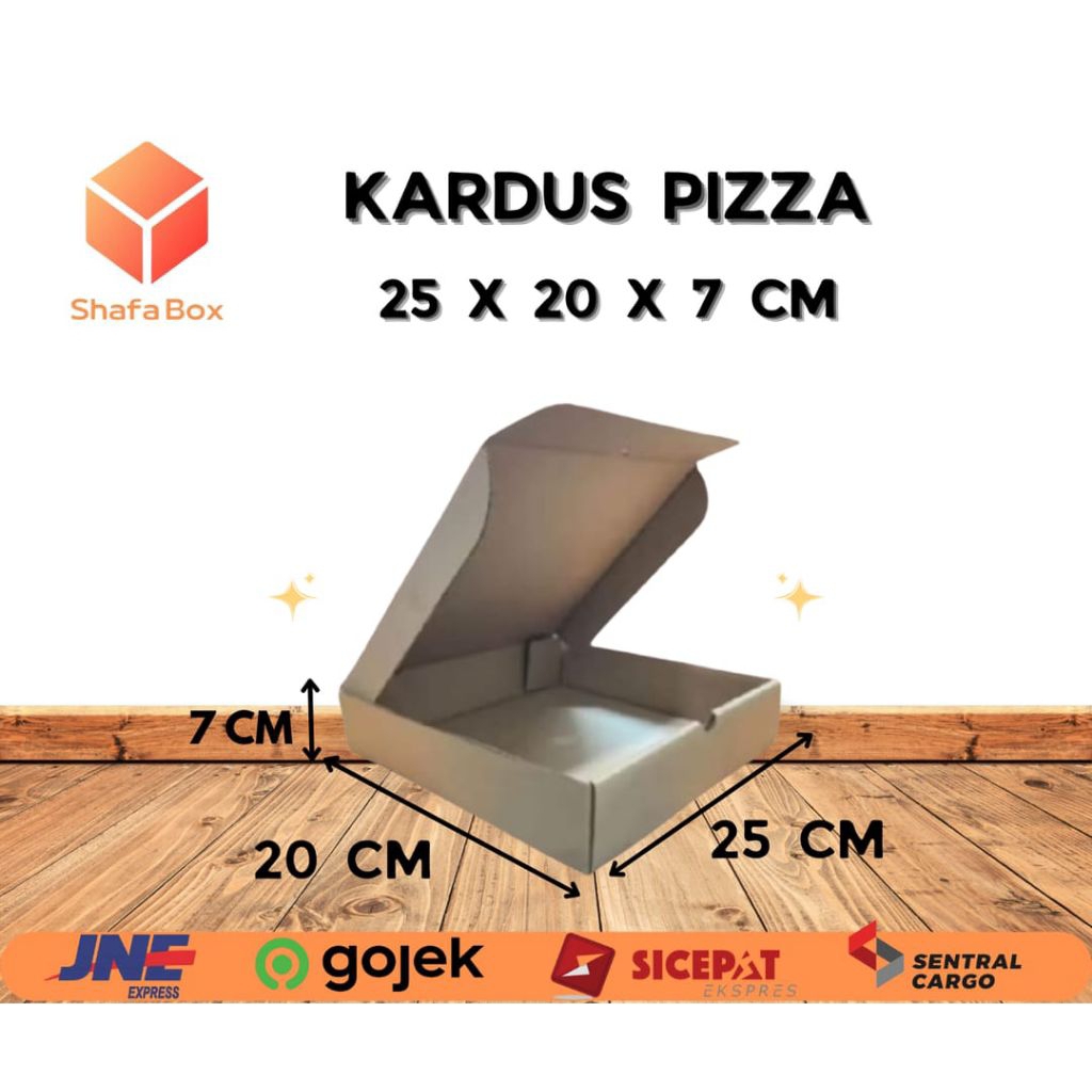 

KARDUS PIZZA POLOS 25X20X7 CM
