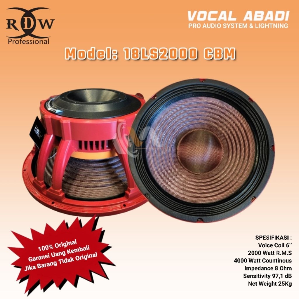 SPEAKER COMPONENT RDW 18LS2000CBM