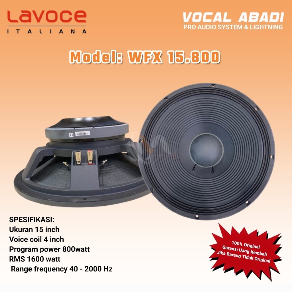 SPEAKER COMPONENT LAVOCE WFX 15.800