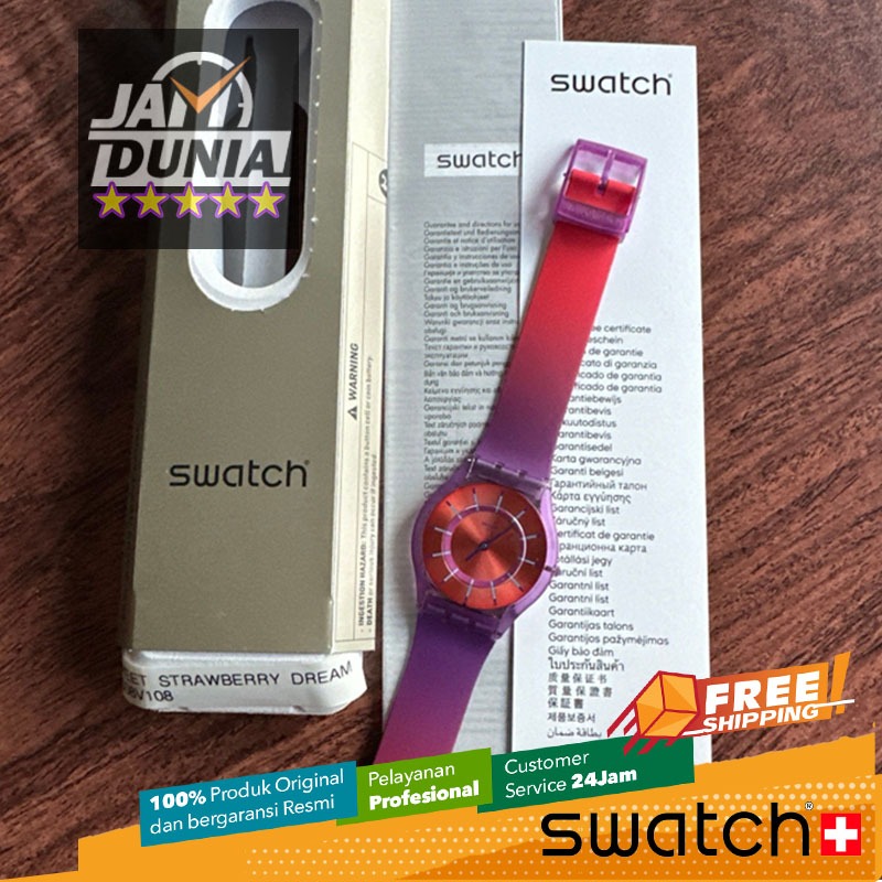 JAM TANGAN WANITA SWATCH ORIGINAL RESIN PURPLE SKIN SWATCH SS08V108 SWATCH SS08V 108 JAM WANITA NG B