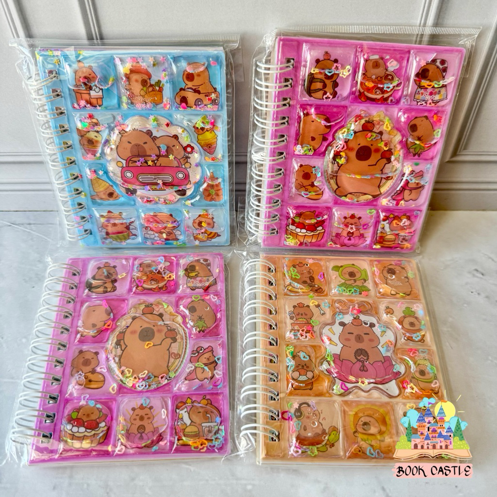 

Notebook diary capybara isi air dan glitter
