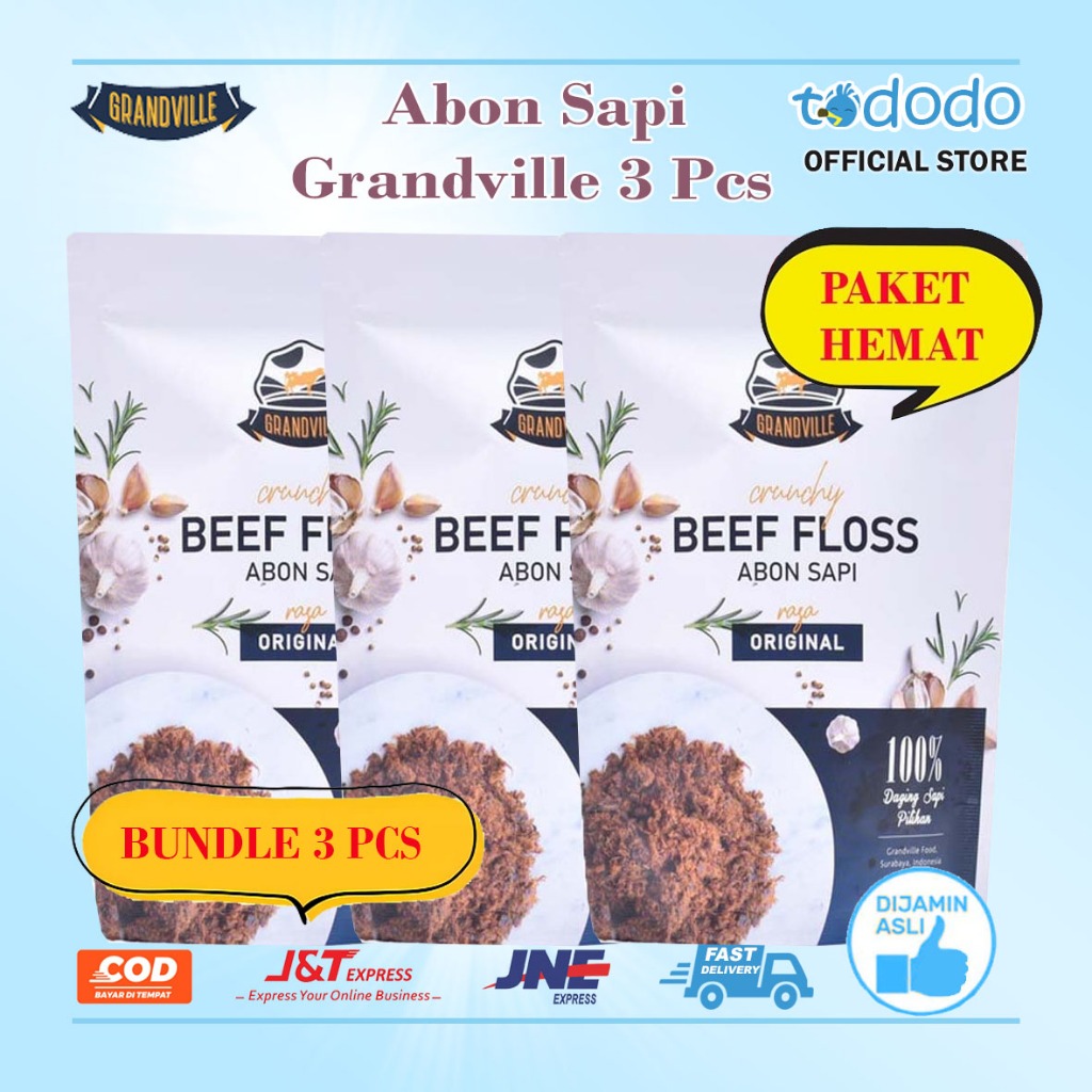 

Promo Paket Grosir 3 Pcs Grandville Abon Sapi MPASI Bayi 100g