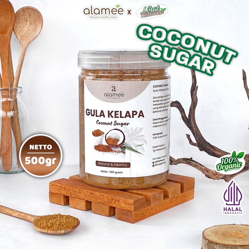 

ALAMEE Gula Kelapa Coconut Sugar Organik Asli Bubuk Powder Natural Pure Organic 500gr LIHAT KEBUNKU