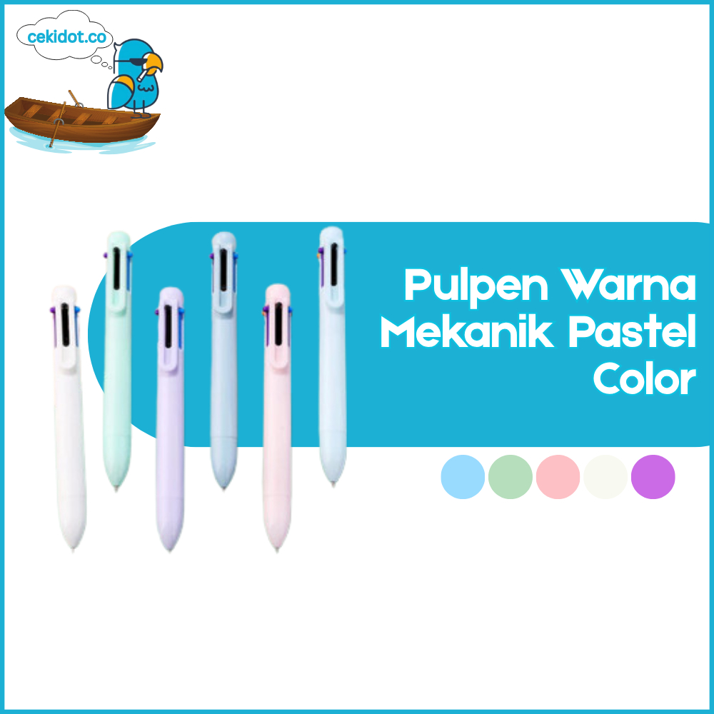 

cekidot Pulpen Warna Mekanik Pastel Color / 6 In 1 Warna Pulpen Multicolor / Pulpen Warna Warni / Pulpen Sekolah Multicolor Y3438