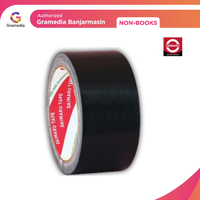 

Gramedia Banjarmasin - Lakban Daimaru Cloth Tape 48MM X 12 Black