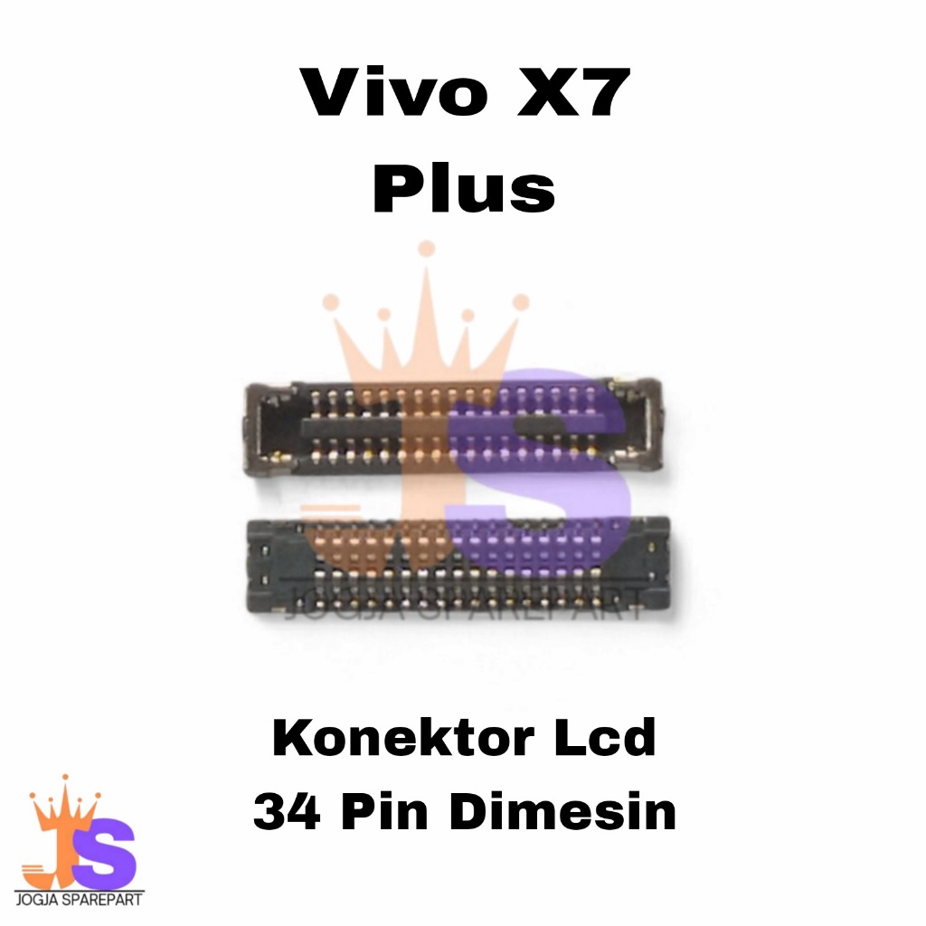 Soket Konektor Lcd Vivo X7 Plus  Lcd Fpc 34 Pin Di Board Mesin
