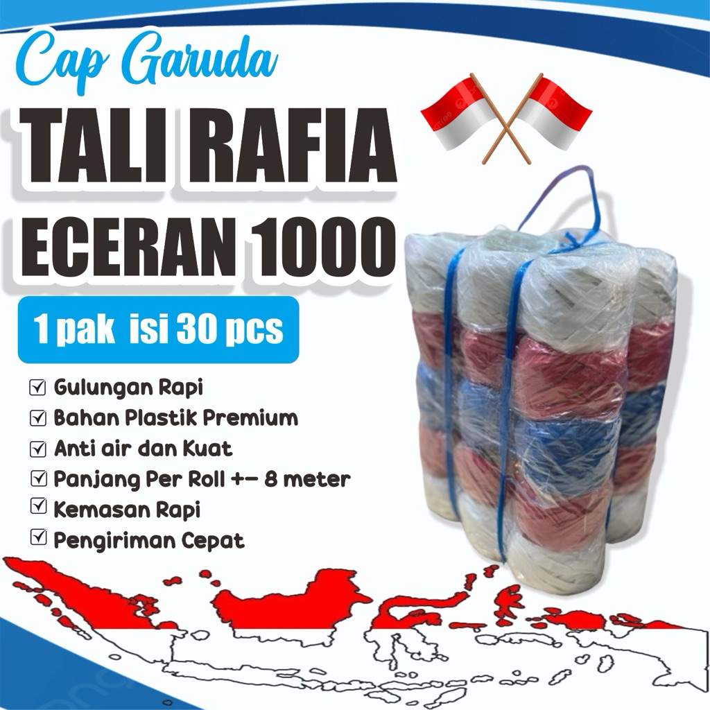 

Tali rafia plastik ecer 1000 isi 30 pcs