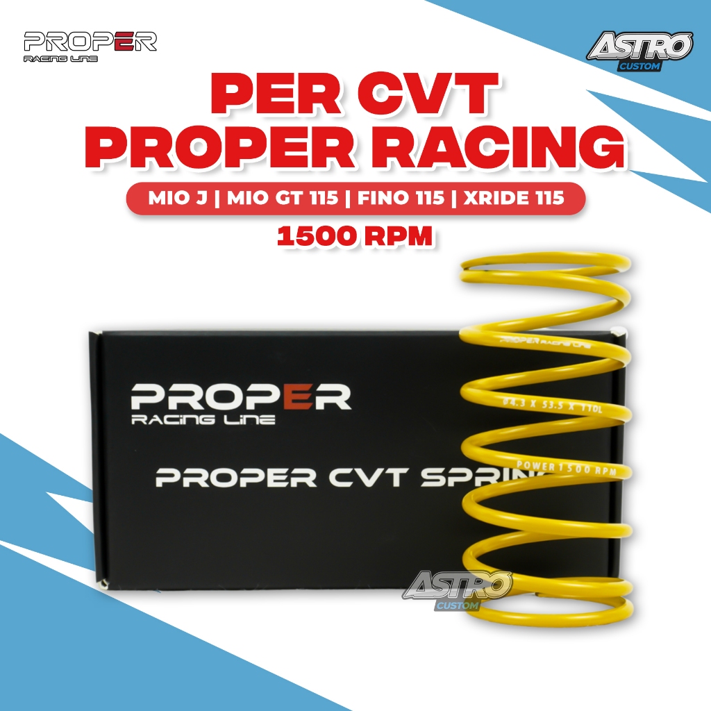 Proper Per CVT 1500 RPM Mio J Fino Soul GT 115 X-Ride 115 Proper Racing Line Spring Pulley CVT