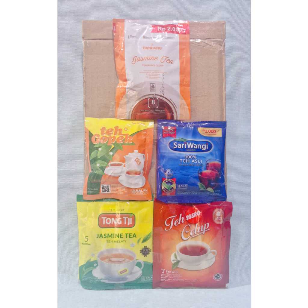 

Teh Sari Wangi / Teh Gopek / Teh Sosro Celup / Teh Dandang Sachet / Teh Tong Tji (1 Pcs)