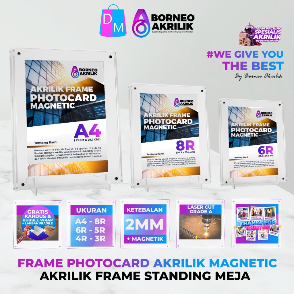 

FRAME AKRILIK MAGNETIC FRAME DISPLAY AKRILIK PHOTOCARD STANDING AKRILIK STANDING FRAME FIGURA KREASI AKRILIK DISPLAY AKRILIK MEDIA PROMOSI KEBUTUHAN USAHA ATK PERLENGKAPAN KANTOR BORNEO AKRILIK DILEMASHOP LIFEHAUSE