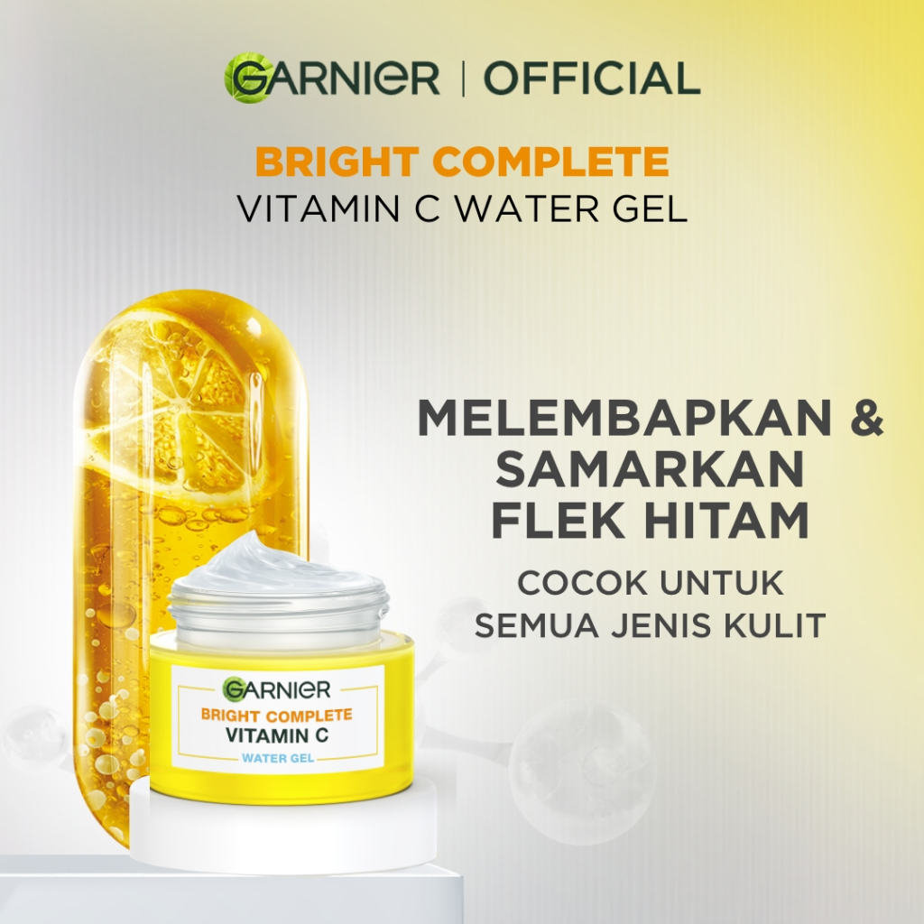 GARNIER Bright Complete Vitamin C Ceramide Barrier Moisturizer Gel 50ml - Water Gel Skincare Pelemba