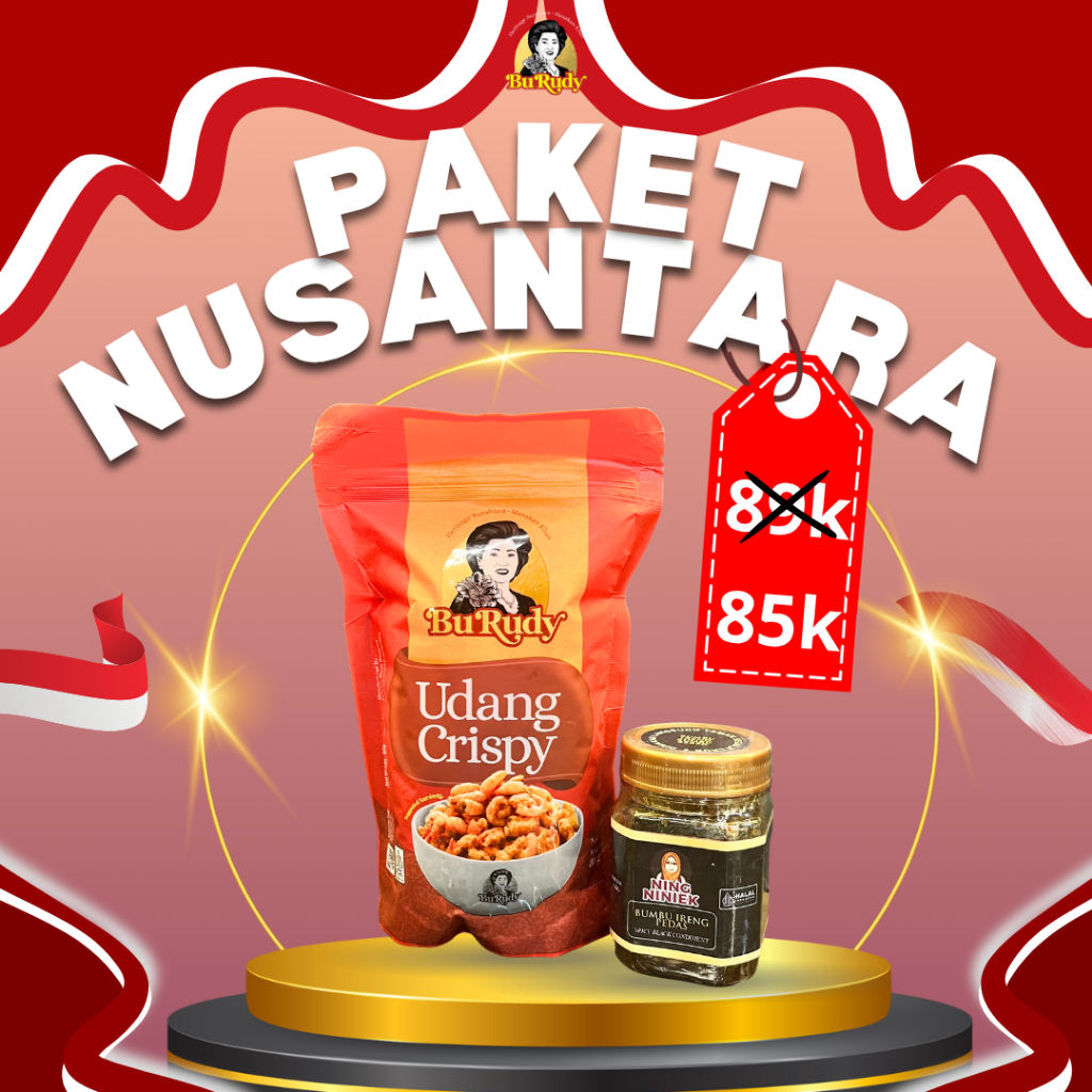 

{SPESIAL KEMERDEKAAN} Paket Rasa Nusantara - Udang Crispy Pouch Bu Rudy dan Bumbu Hitam Otentik Jawa Timur