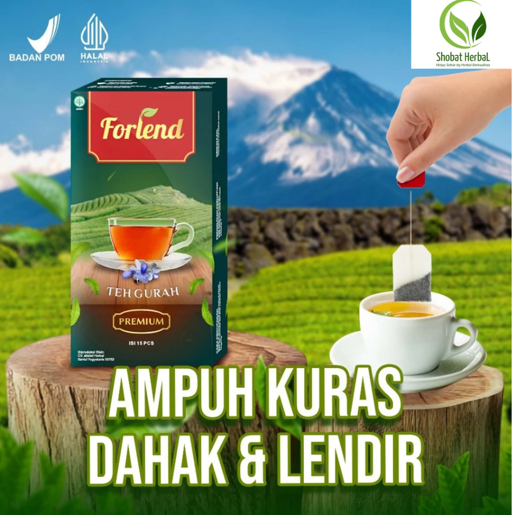 

FORLEND Teh Gurah - Atasi Batuk Berdahak, Asma, Sinusitis, TBC dan Hidung Tersumbat- BPOM Halal