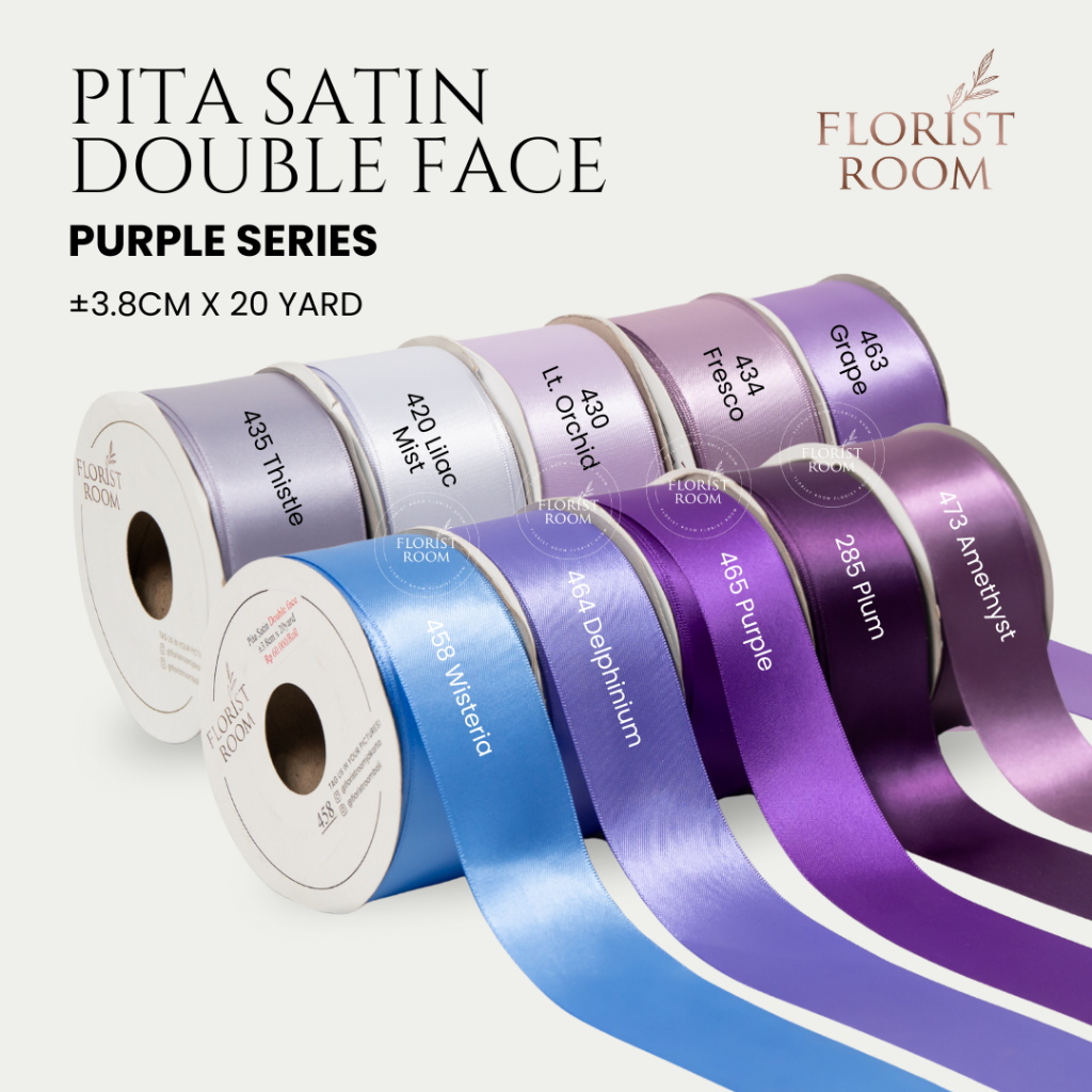 

Pita satin Double Face ±3.8cm x 20 Yard - Double Side Satin Ribbon