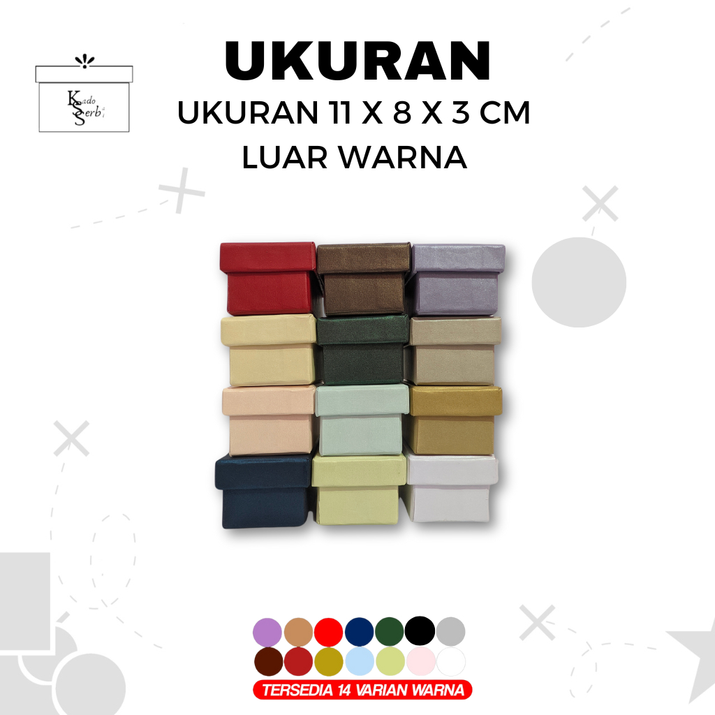 

GROSIR Hardbox Uk 11 x 8 x 3 cm cover luar warna / kotak kado / hampers / giftbox