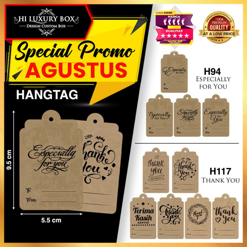 

Hangtag|Hangtag Kraft|Hangtag Especially for you|Hangtag murah H94