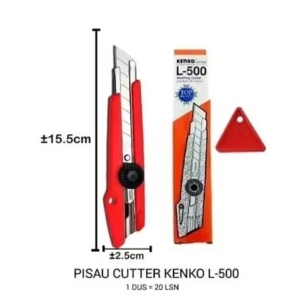 

Cutter Besar Kenko L-500 12pcs Warna merah 1 Lusin kutter pemotong