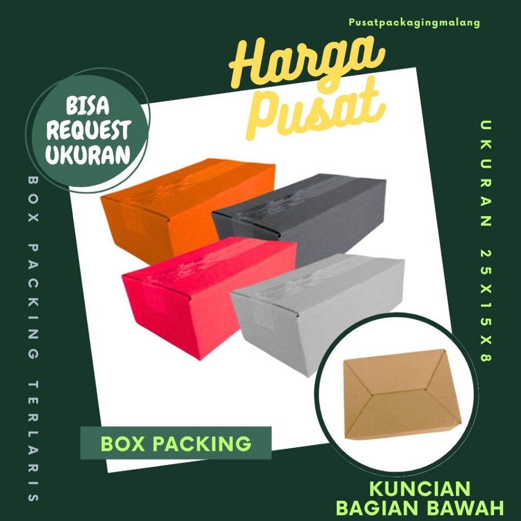 

Box 25x15x8 A0 / Kardus 25x15x8 A0 Packing Karton / Dus 25x15x8 Kotak Botol Kemasan Pusat Packaging