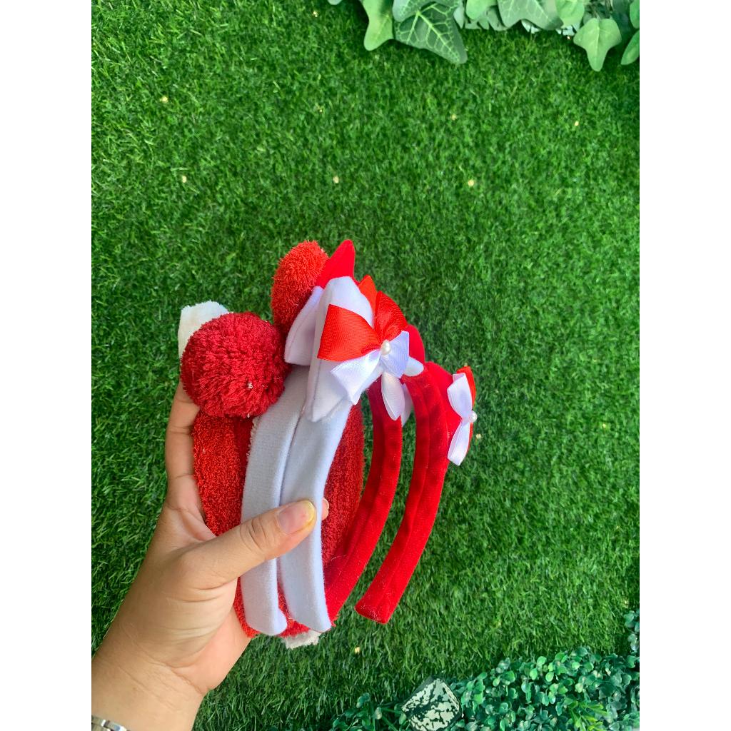 Bando Scrunchie Merah Putih/Bando Merah Putih/Bando Scrunchie Merah Putih Edisi Kemerdekaan