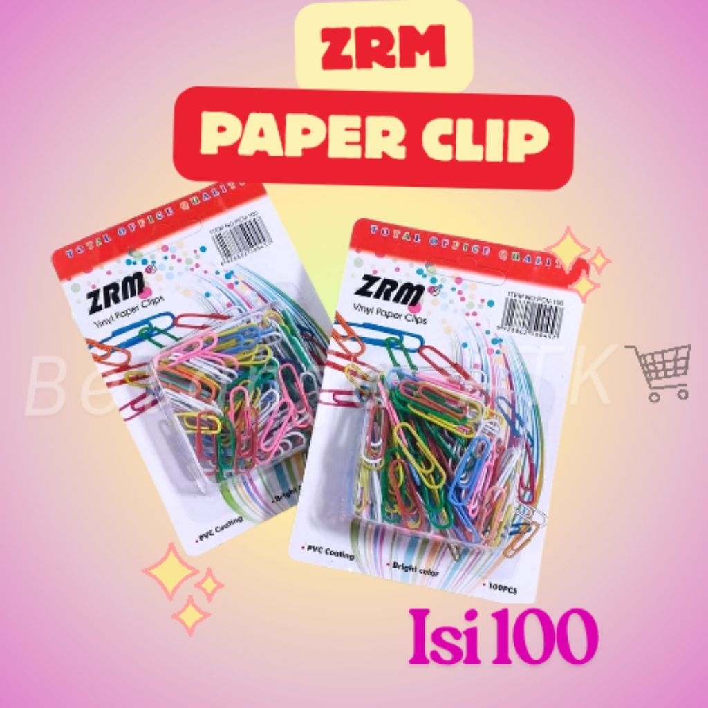 

ZRM Paper Clip Warna-warni 100 Pcs – Klip Kertas PVC Cerah & Kuat